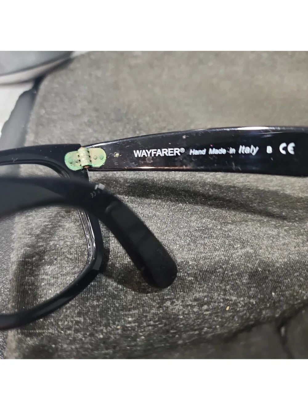 Ray Ban RB2140 901 Black Wayfarer Scratched Sunglasses Frame 50-22